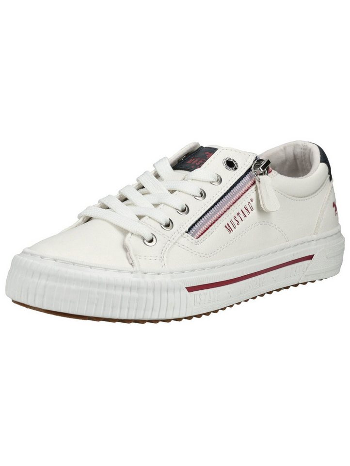 mustang shoes Sneaker Lederimitat Sneaker (weiß)