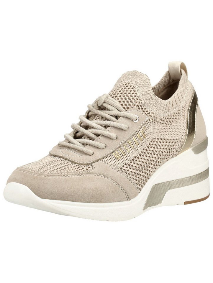 mustang shoes Sneaker Lederimitat/Textil Sneaker (beige)