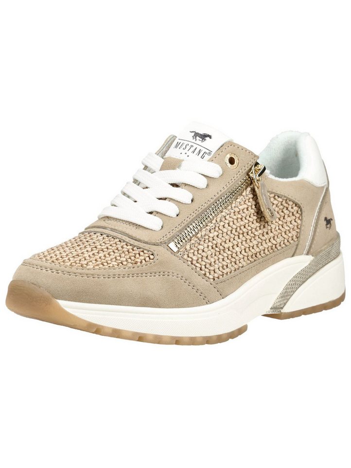 mustang shoes Sneaker Lederimitat/Textil Sneaker (beige)