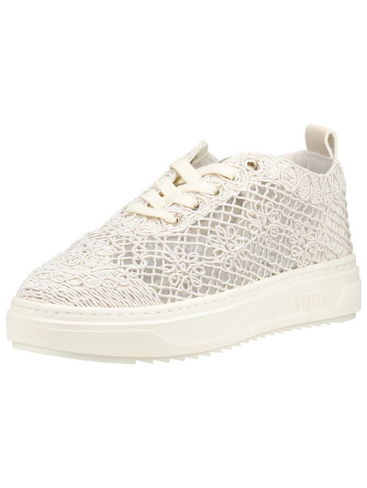 mustang shoes Sneaker Lederimitat/Textil Sneaker (beige)