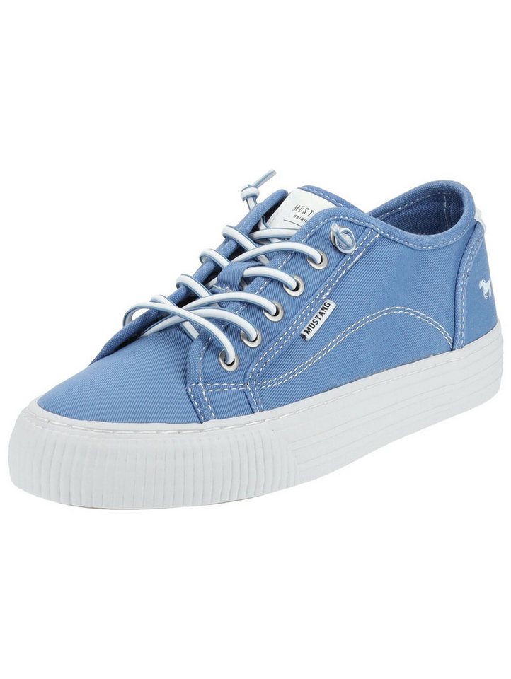 mustang shoes Sneaker Lederimitat/Textil Sneaker (blau)