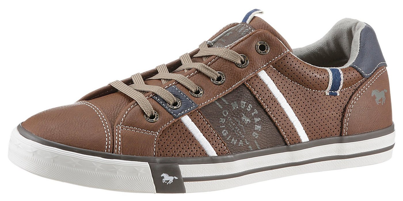 mustang shoes Sneaker mit kontrastreichen Details, Freizeitschuh, Halbschuh, Schnürschuh