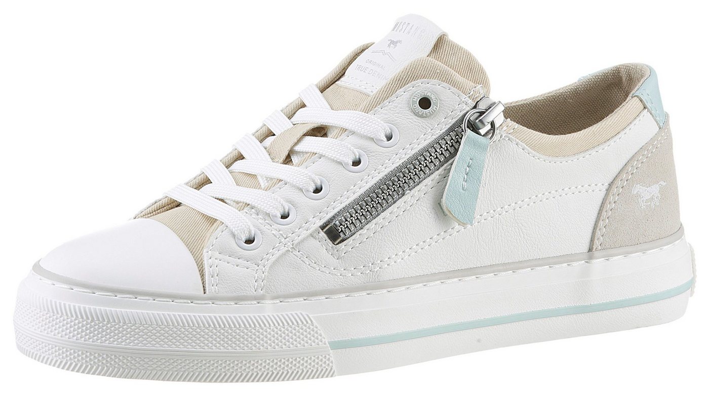 mustang shoes Sneaker mit seitlichem Reißverschluss, Freizeitschuh, Halbschuh, Schnürschuh