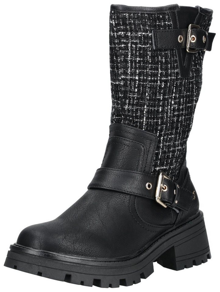 mustang shoes Stiefel Lederimitat/Textil Stiefel (schwarz)