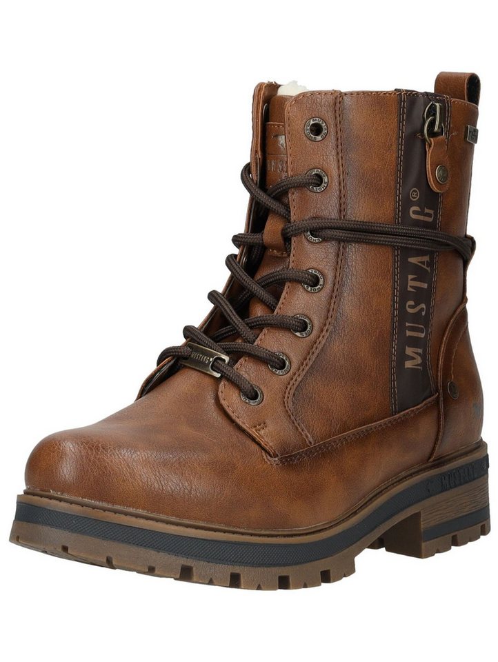 mustang shoes Stiefelette Lederimitat Schnürstiefelette