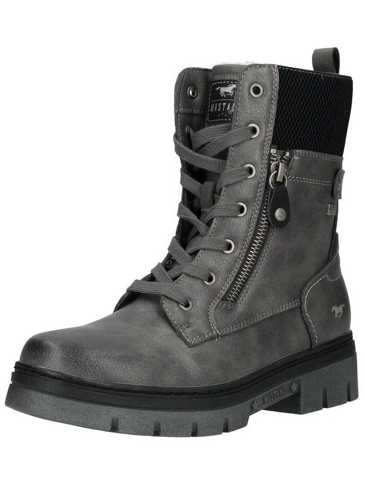 mustang shoes Stiefelette Lederimitat Schnürstiefelette