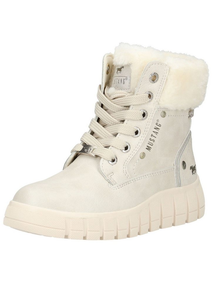 mustang shoes Stiefelette Lederimitat/Textil Schnürstiefelette