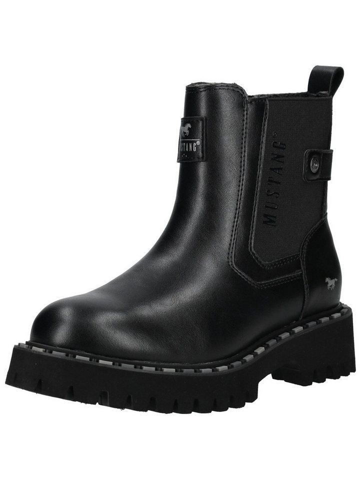 mustang shoes Stiefelette Lederimitat/Textil Stiefelette (schwarz)