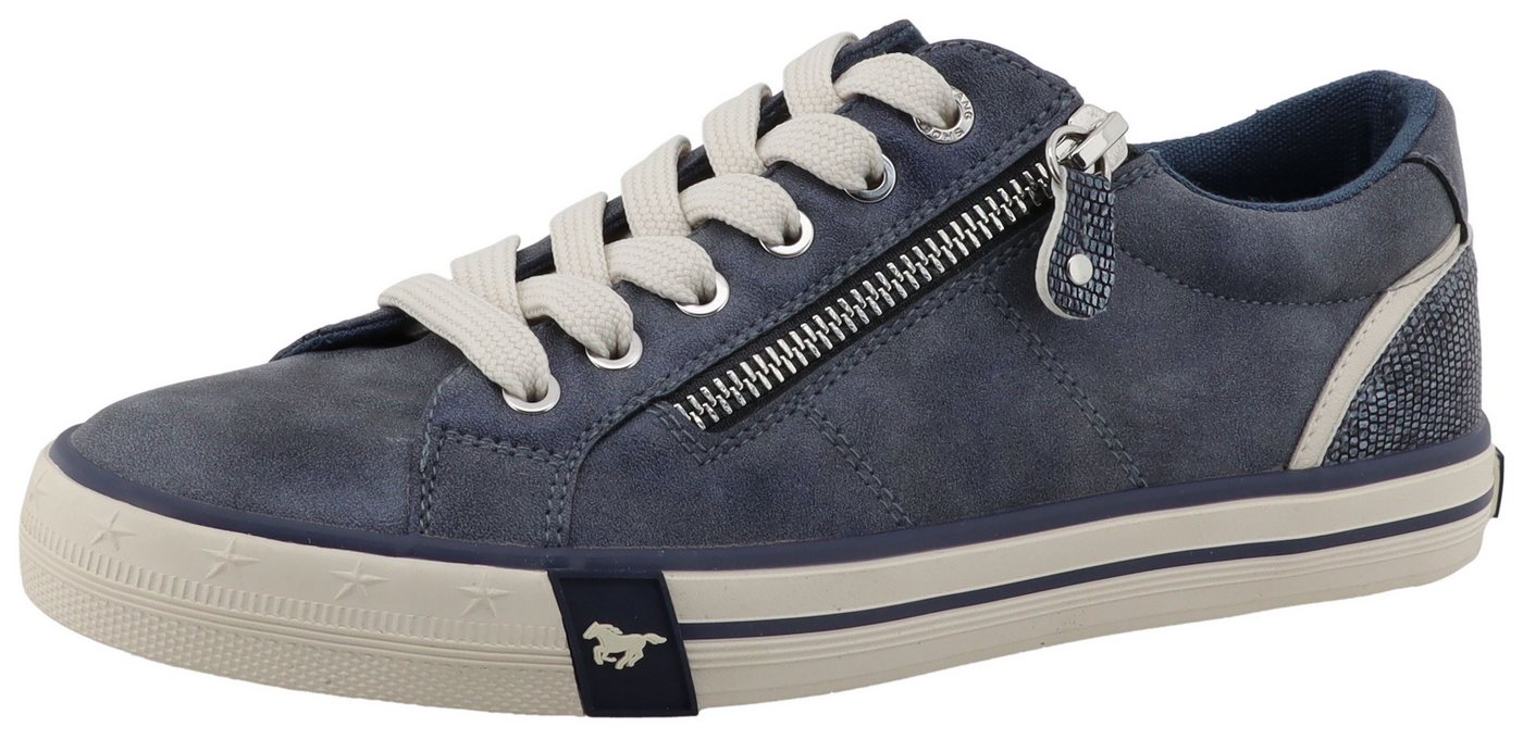 mustang shoes Winona Sneaker Freizeitschuh, Halbschuh, Schnürer mit Besatz im Animal-Look