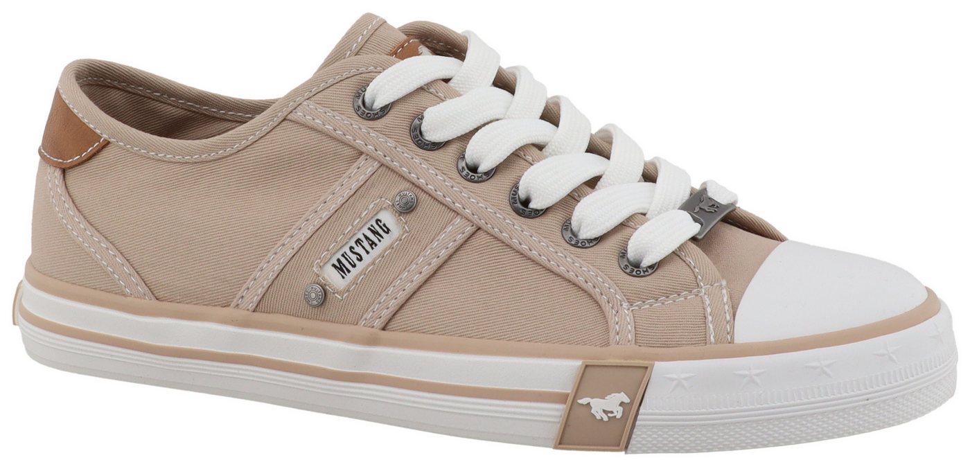 mustang shoes Winona Sneaker Freizeitschuh, Halbschuh, Schnürschuh mit seitlichem Logoschriftzug