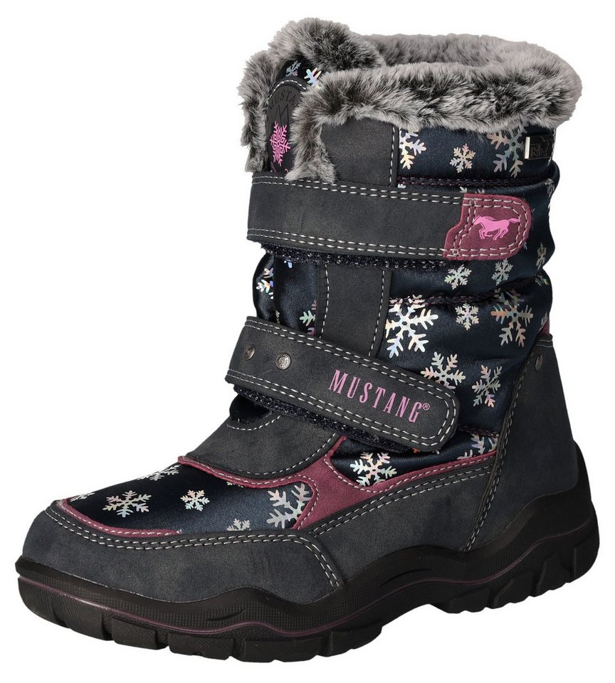 mustang shoes Winterstiefel, Winterstiefel, Klettstiefel in bequemer Weite