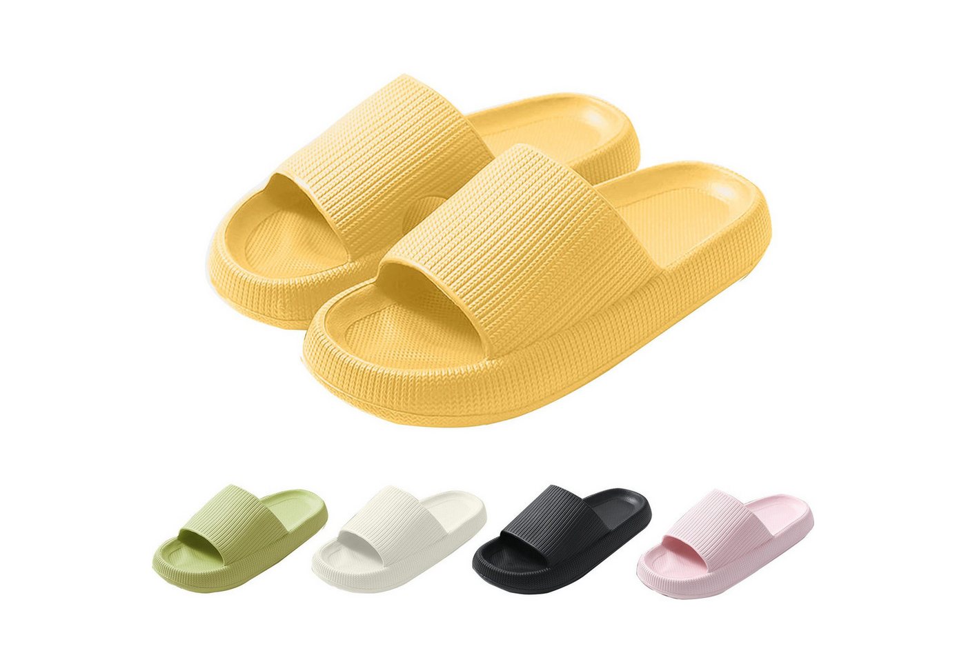 Mutig Badeschuhe Herren Damen,Original EVA Badeschlappen,weich & bequem Hüttenschuhe (Besonders weiches Material mit rutschfester Sohle,Bequem zu tragen, Wolkenweiches Tragegefühl,Slippers für Badezimmer,Perfekte Wahl) Hüttenschuhe Damen Herren Duschpantoffeln Casual Hausschuhe Hausschuh