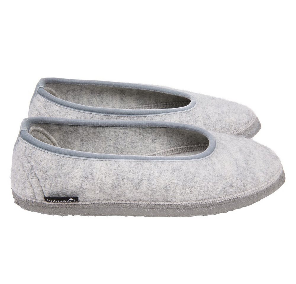 NANGA Slipper Ballerina Wollfilz grau EUR 38 Hausschuh