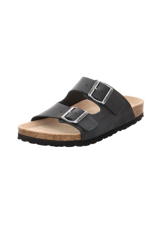natural Sense Tieffußbett black Pantolette (blau)