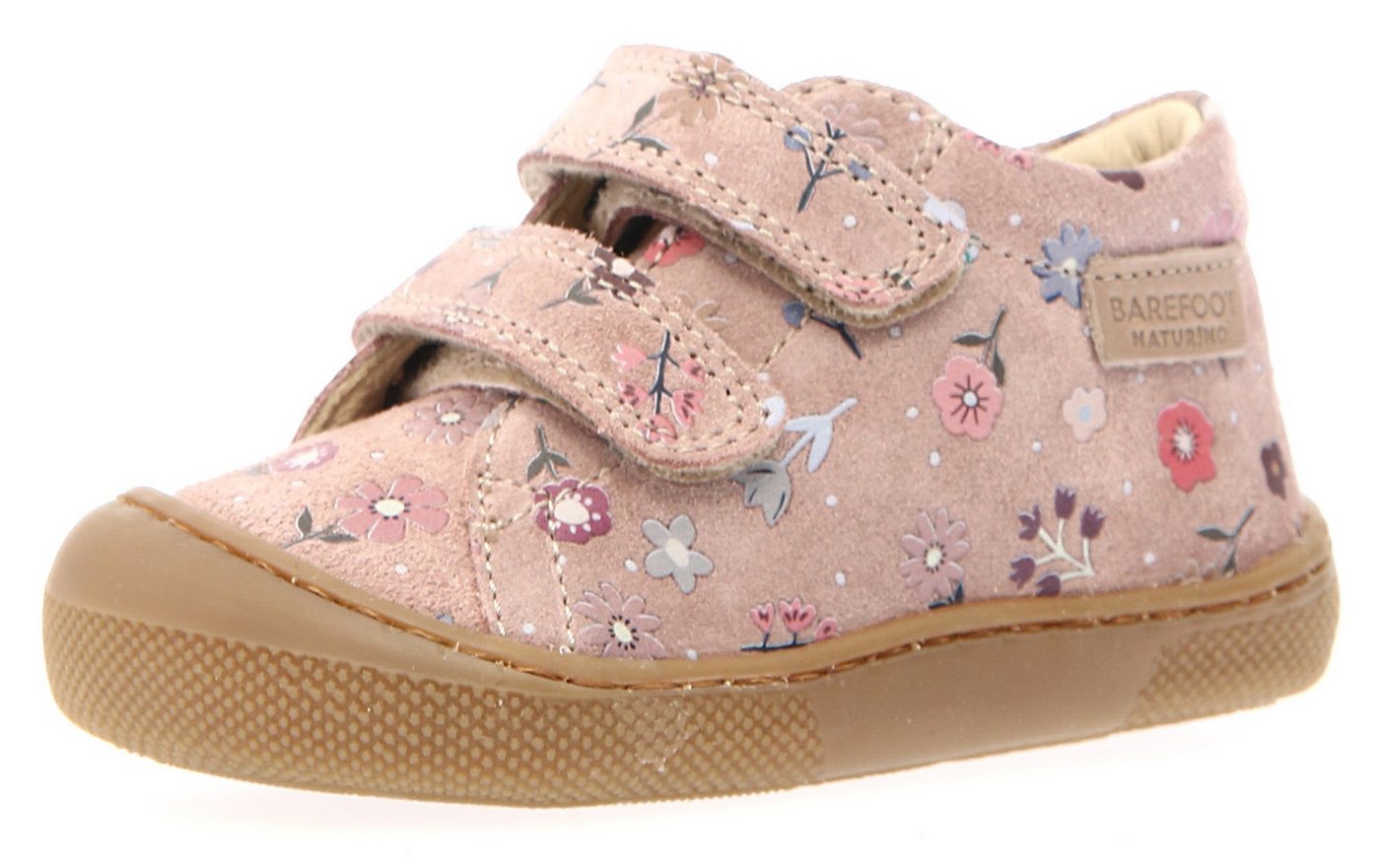 naturino Amur Lauflernschuh Barfußschuh, Klettschuh mit Blumenprint, Größenschablone zum Download