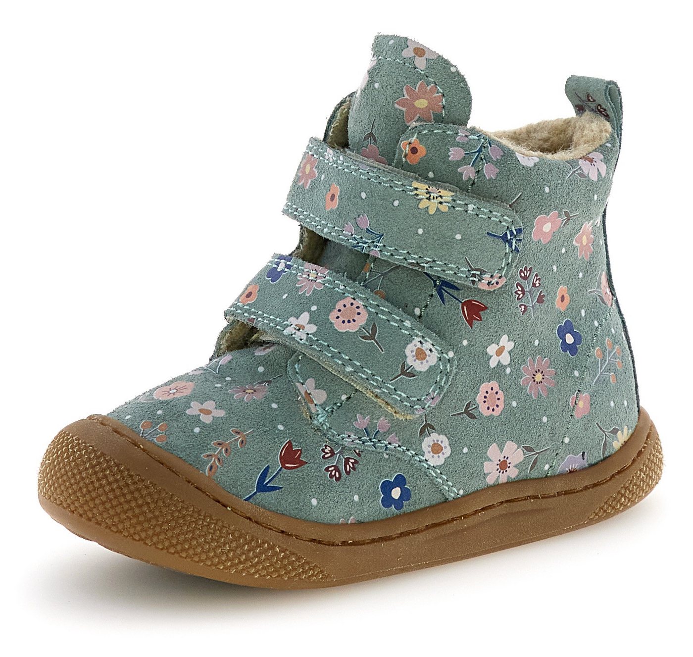 naturino Bubble Wide Lauflernschuh Klettstiefel mit Wollfutter, Größenschablone zum Download