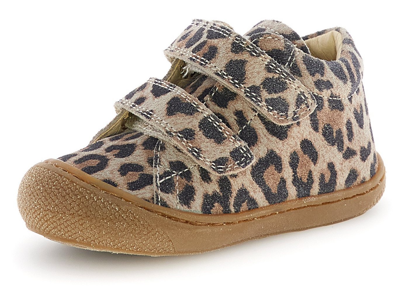 naturino Cocoon Lauflernschuh Klettschuh, Babyschuh mit Leo-Muster, Größenschablone zum Download