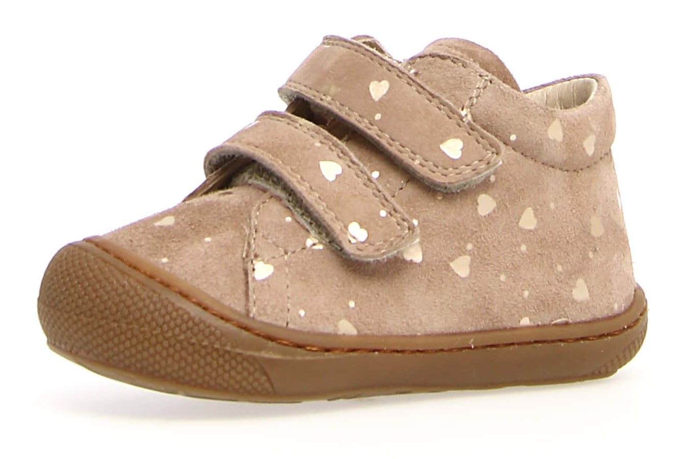 naturino Cocoon Lauflernschuh Klettschuh mit Metallic-Herzchen, Größenschablone zum Download