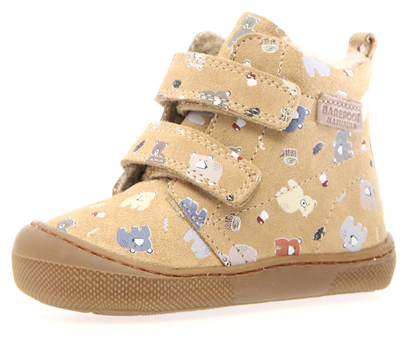 naturino Wigghi Lauflernschuh Barfußschuh mit Lamas bedruckt, Größenschablone zum Download