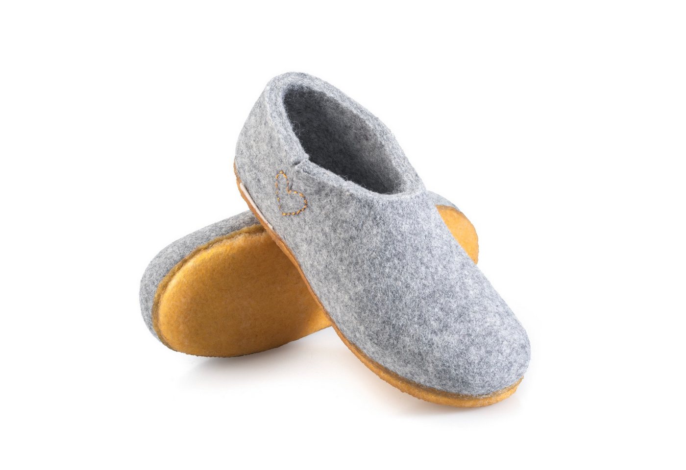 naturling Damen Boots Hausschuh (halbhohe Pantoffel mit) rutschfeste Kautschuksohle