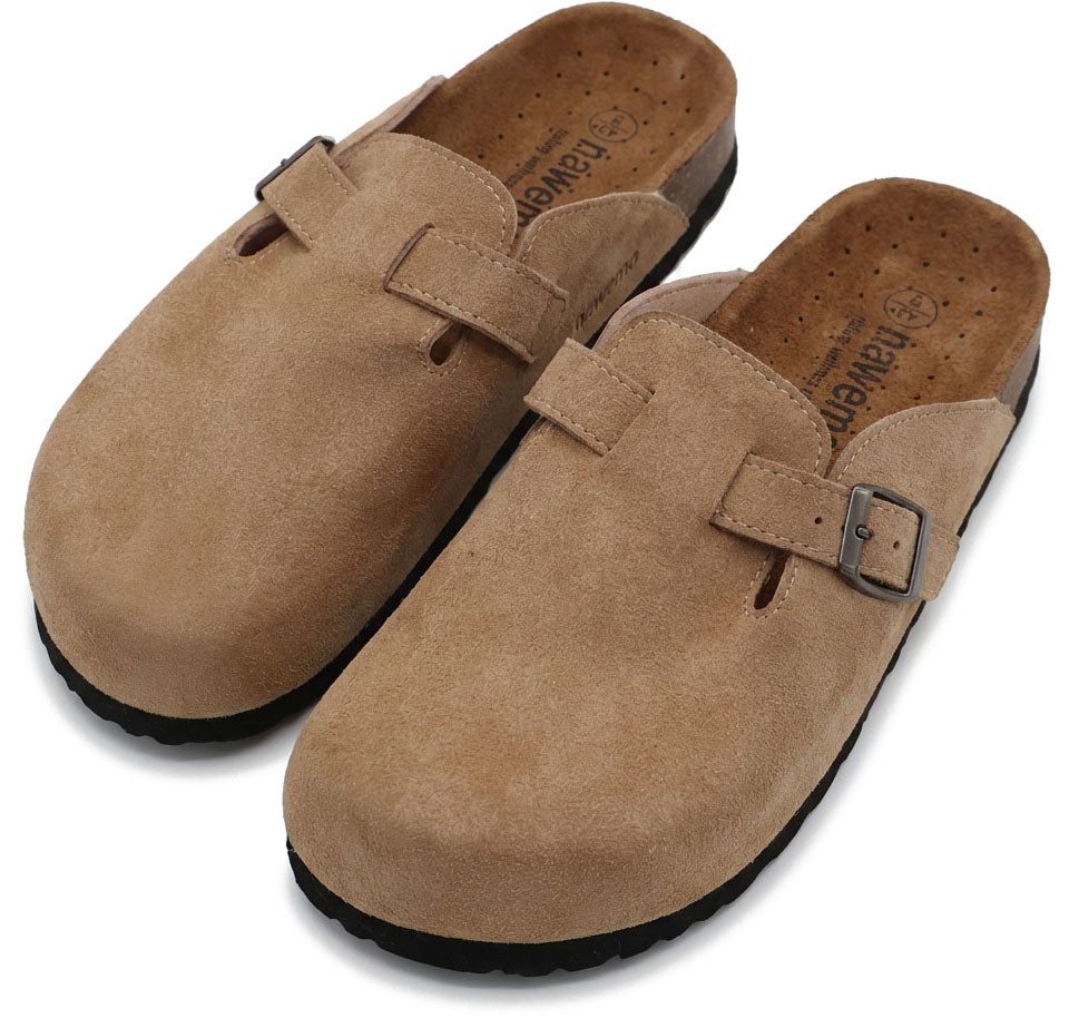 Nawemo Leder-Clogs Nawemo „Sand“ Hausschuh