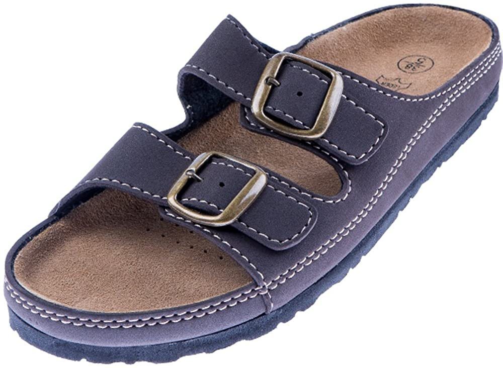 Nawemo Leder-Zimtlatschen Nawemo Hausschuh