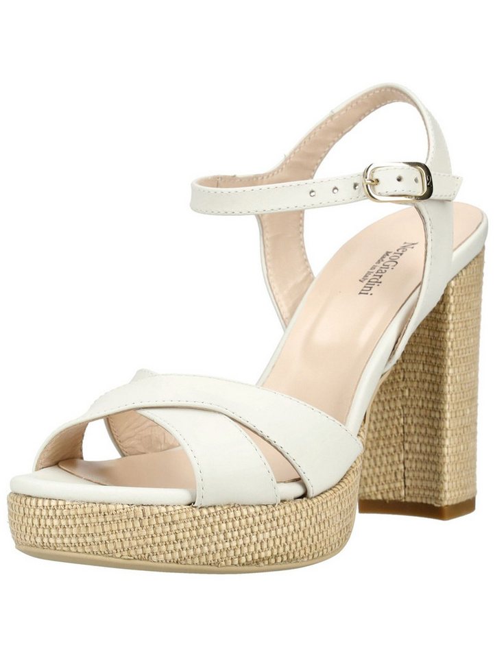 Nero Giardini Sandalen Leder High-Heel-Sandalette (beige/weiß)