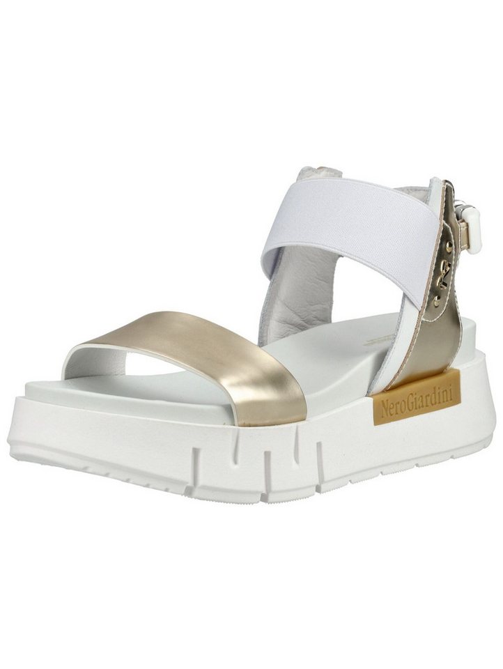 Nero Giardini Sandalen Leder Keilsandalette (weiß)