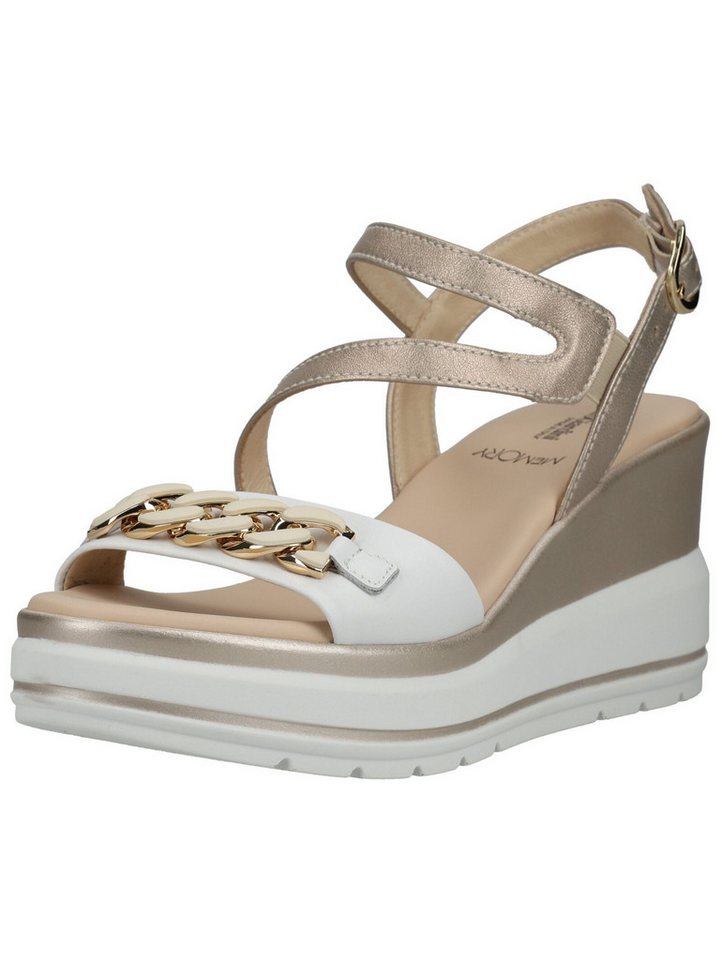 Nero Giardini Sandalen Leder Keilsandalette (weiß)
