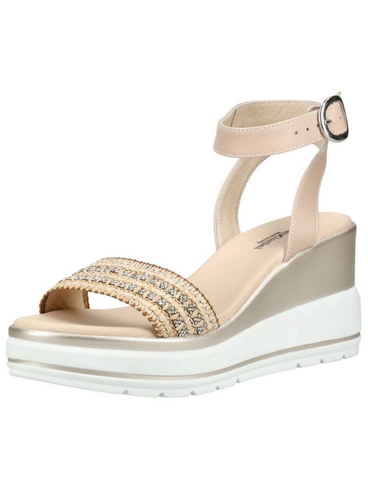 Nero Giardini Sandalen Leder/Textil Keilsandalette (beige)