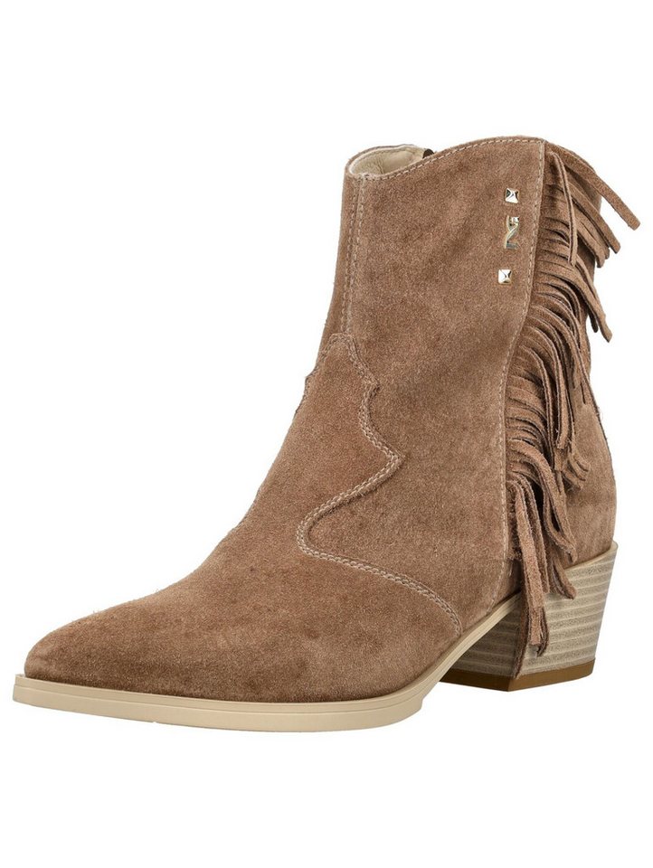 Nero Giardini Stiefelette Veloursleder Bikerboots (braun)