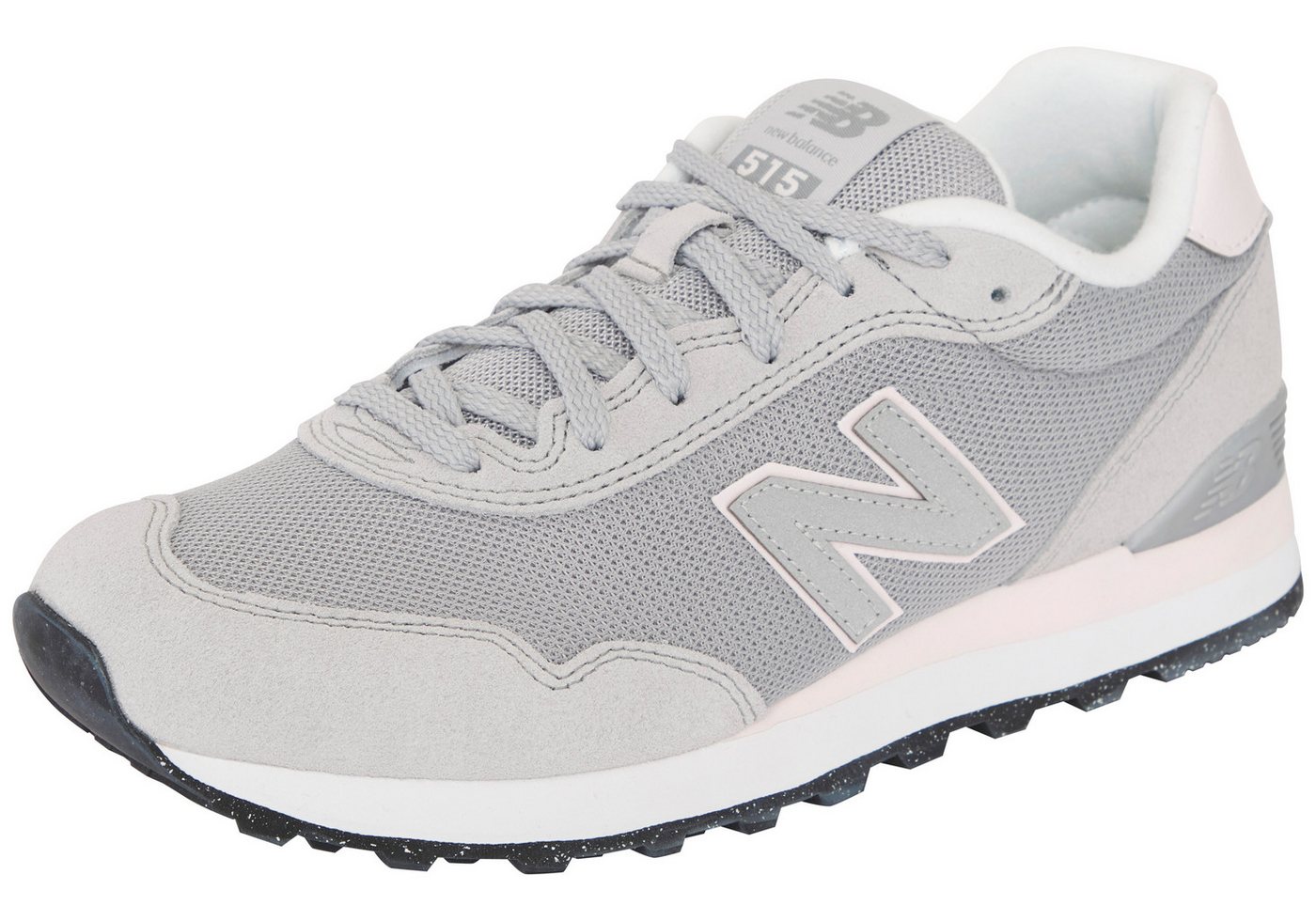New Balance 515 Sneaker für Erwachsene, mit Gummilaufsohle (rosa/silber)