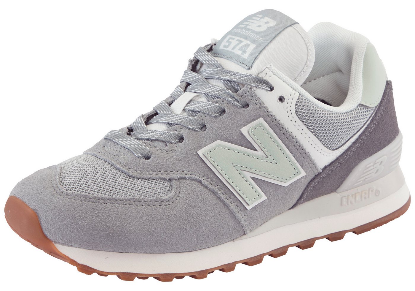 New Balance 574 Sneaker für Erwachsene, mit Gummilaufsohle (grau)