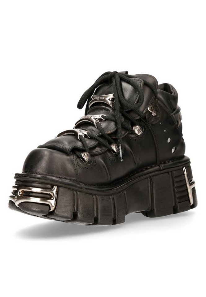 New Rock M-106-S1 Plateausneaker aus echtem Rindsleder - Made in Spain
