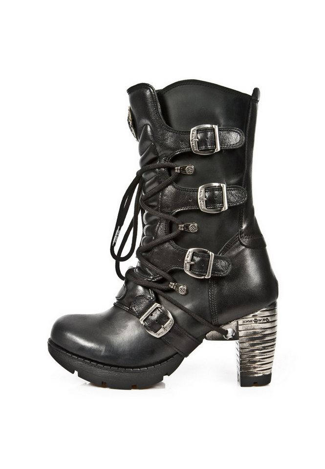 New Rock M-TR003-S1 Ankleboots Rock-Chic mit Metalelementen für Selbstbewusste Auftritte