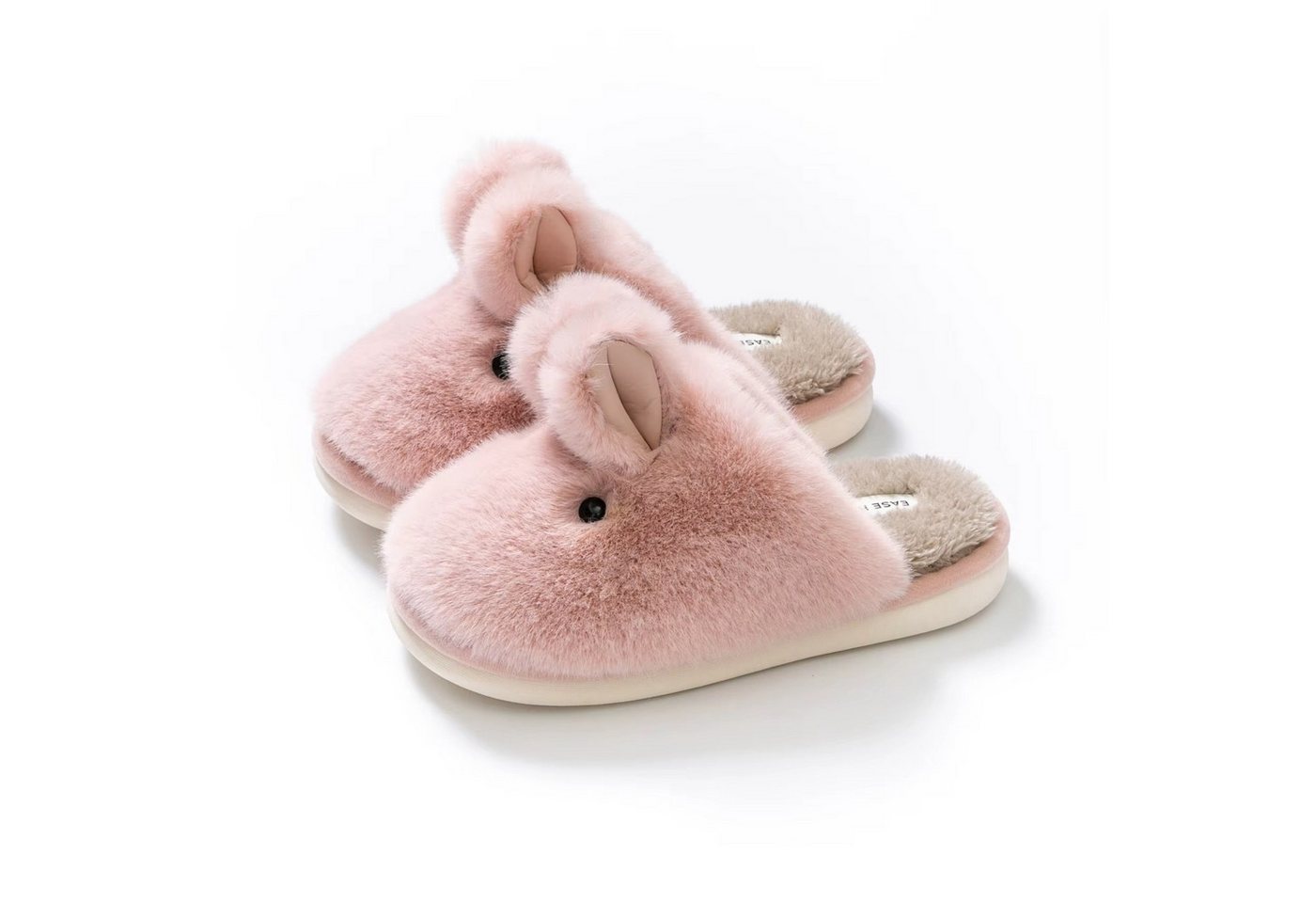 NEXORA Hasen Hausschuhe Damen – warm & flauschig, Geschenkidee Plüsch Hausschuhe (Paar, Paar) extra kuschelige Hausschuhe im Hasendesign