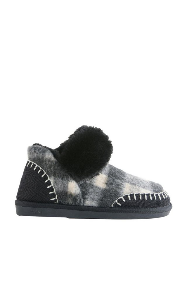 Next Angeraute Hausstiefel aus Kunstfell Hausschuh (1-tlg)