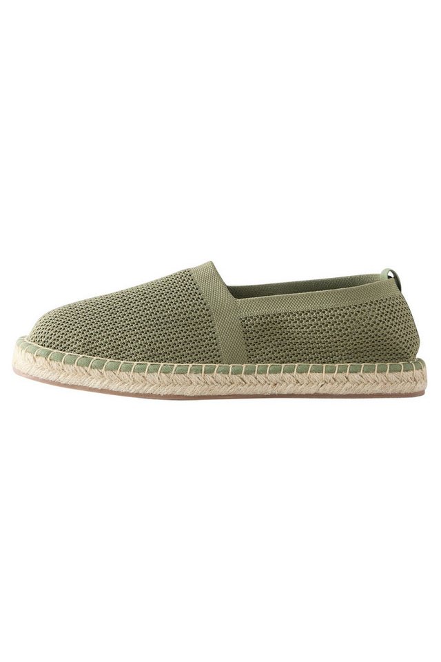 Next Bequeme Espadrilles mit Strick und Stretch Espadrille (1-tlg) (grün)