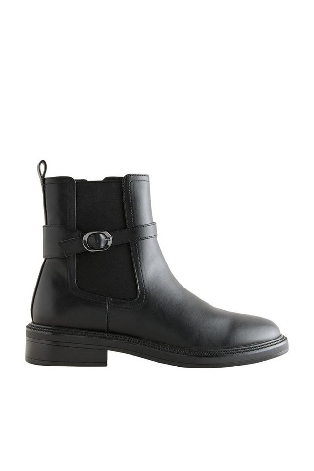 Next Chelsea-Stiefelette mit Schnalle, weite Passform Keilstiefel (1-tlg)