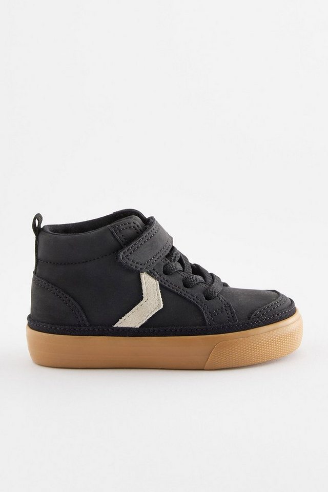 Next Chevron Stiefel mit elastischer Schnürung Klettstiefel (1-tlg) (schwarz)