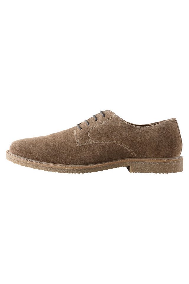 Next Derby-Schuhe aus Veloursleder Schnürschuh (1-tlg) (braun)