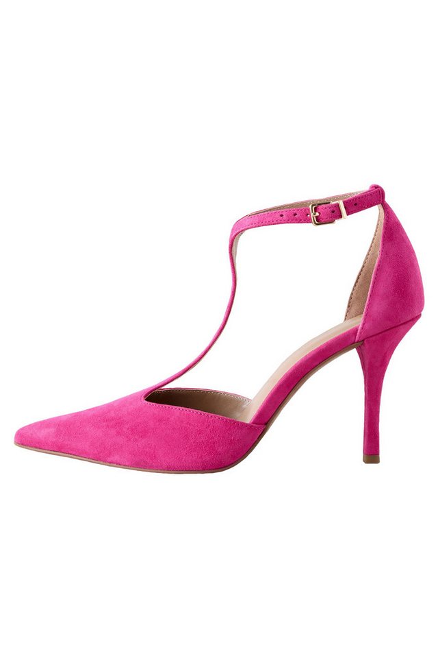 Next Forever Comfort® Absatzschuhe aus Leder mit T-Steg High-Heel-Sandalette (1-tlg) (rosa)