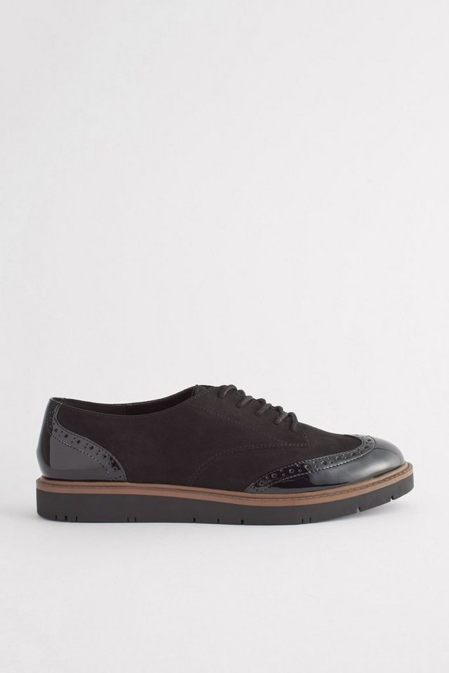 Next Forever Comfort® Brogue-Schnürer mit dicker Sohle Budapester (1-tlg) (schwarz)
