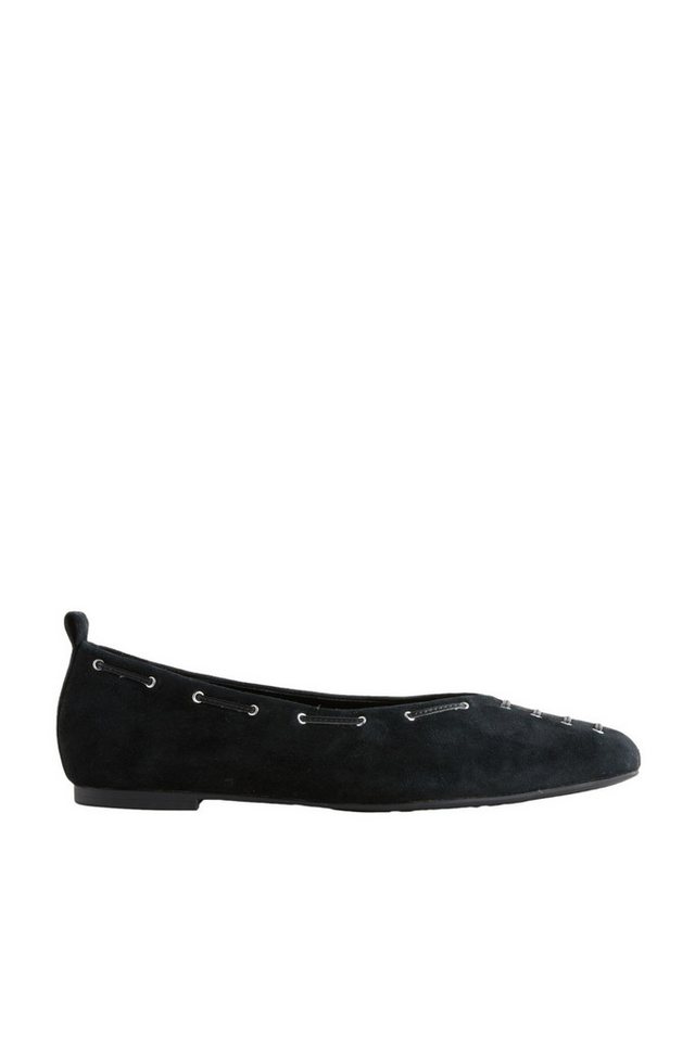 Next Forever Comfort® flache Ballerinas, Veloursleder Ballerina (1-tlg) (schwarz)