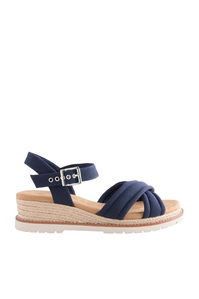 Next Forever Comfort® Keilabsatzschuhe mit X-Riemen Keilsandalette (1-tlg) (blau)