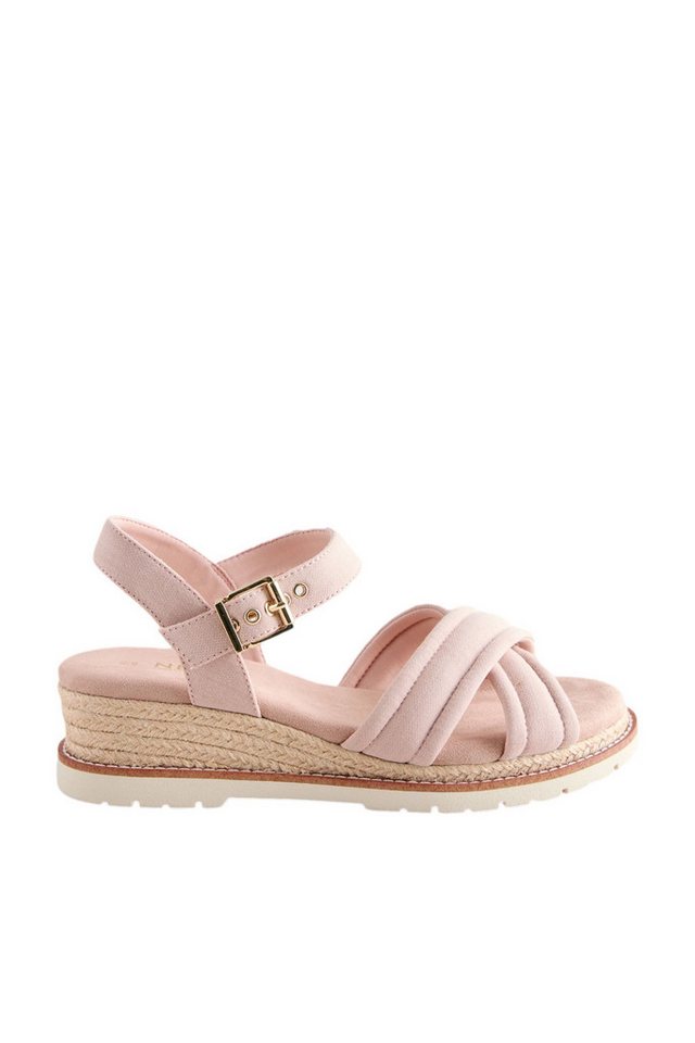 Next Forever Comfort® Keilabsatzschuhe mit X-Riemen Keilsandalette (1-tlg) (rosa)