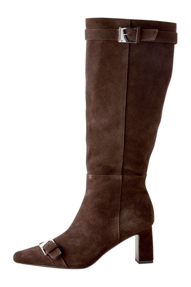 Next Forever Comfort® Kniehohe Stiefel mit Schnalle Stiefel (1-tlg) (braun)