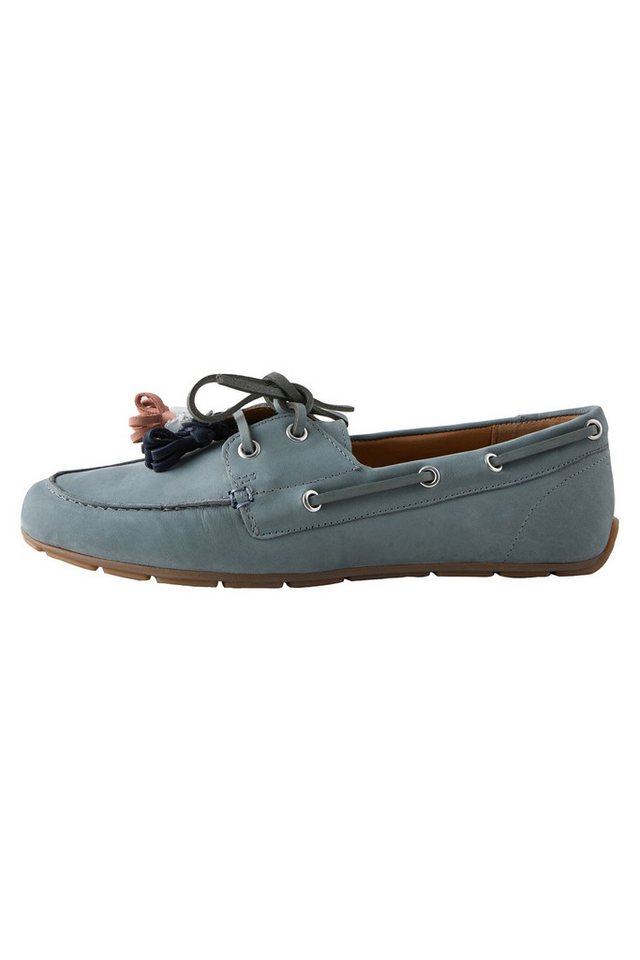 Next Forever Comfort® Leder-Bootsschuhe mit Anhänger Loafer (1-tlg) (blau)