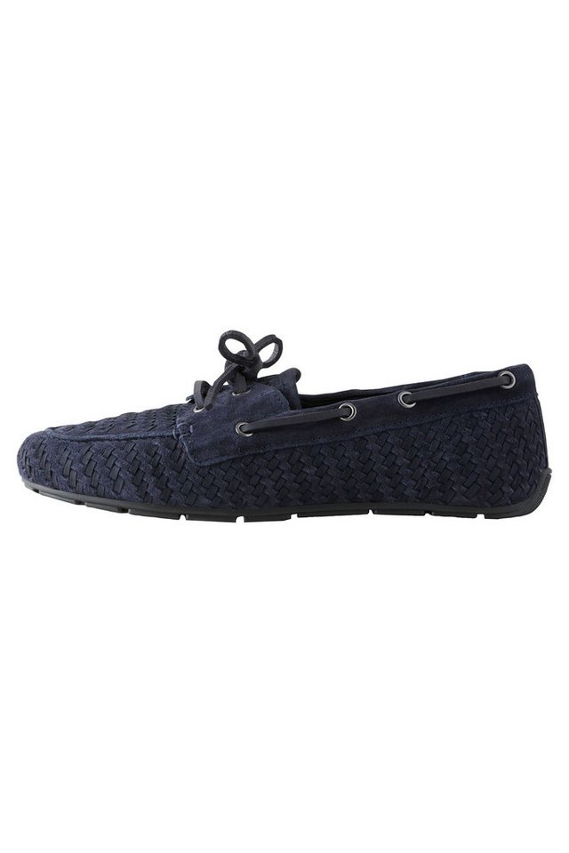 Next Forever Comfort® Leder-Bootsschuhe mit Anhänger Loafer (1-tlg) (blau)