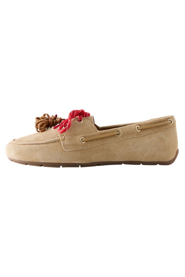 Next Forever Comfort® Leder-Bootsschuhe mit Anhänger Loafer (1-tlg) (braun)
